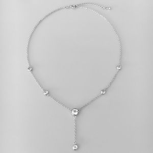 Sterling Silver C/Z Lariat Necklace
